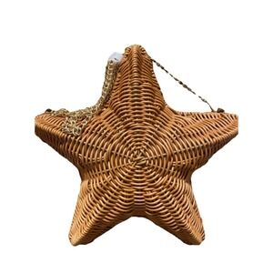 Tommy Bahama Raffia Woven Wicker Crossbody Bag Starfish Purse NWT